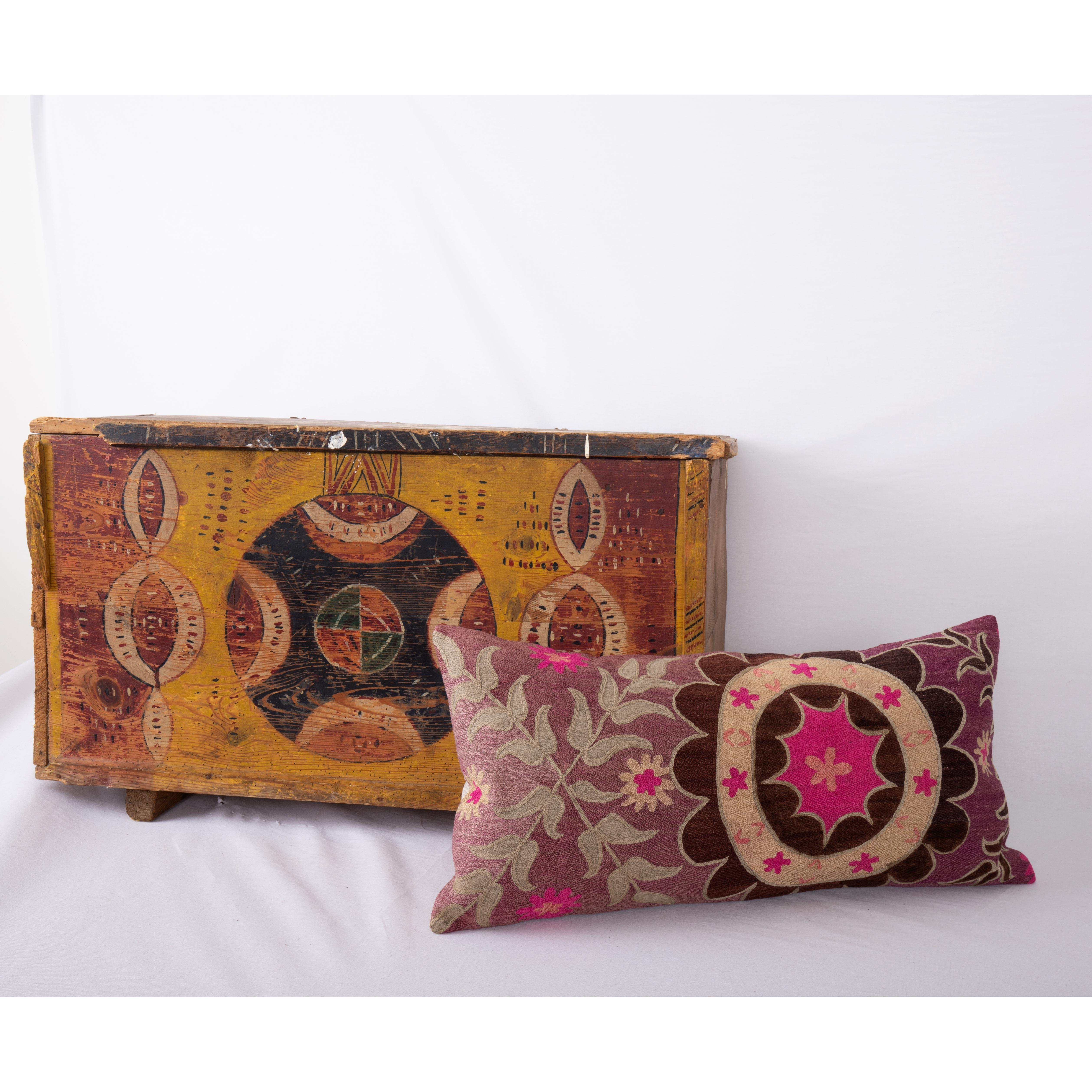 Fully Embroidered Suzani Pillowcase, Tashkent, Uzbekistan, 1930s 1