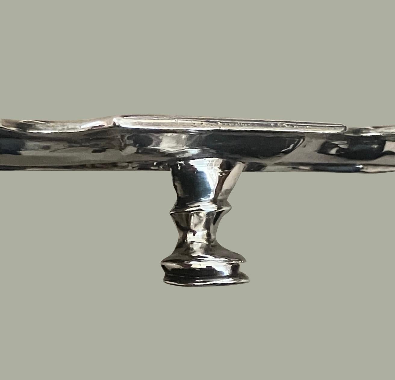 Fully Hallmarked George II Sterling Silver Salver by Edward Pocock, London 1734  1