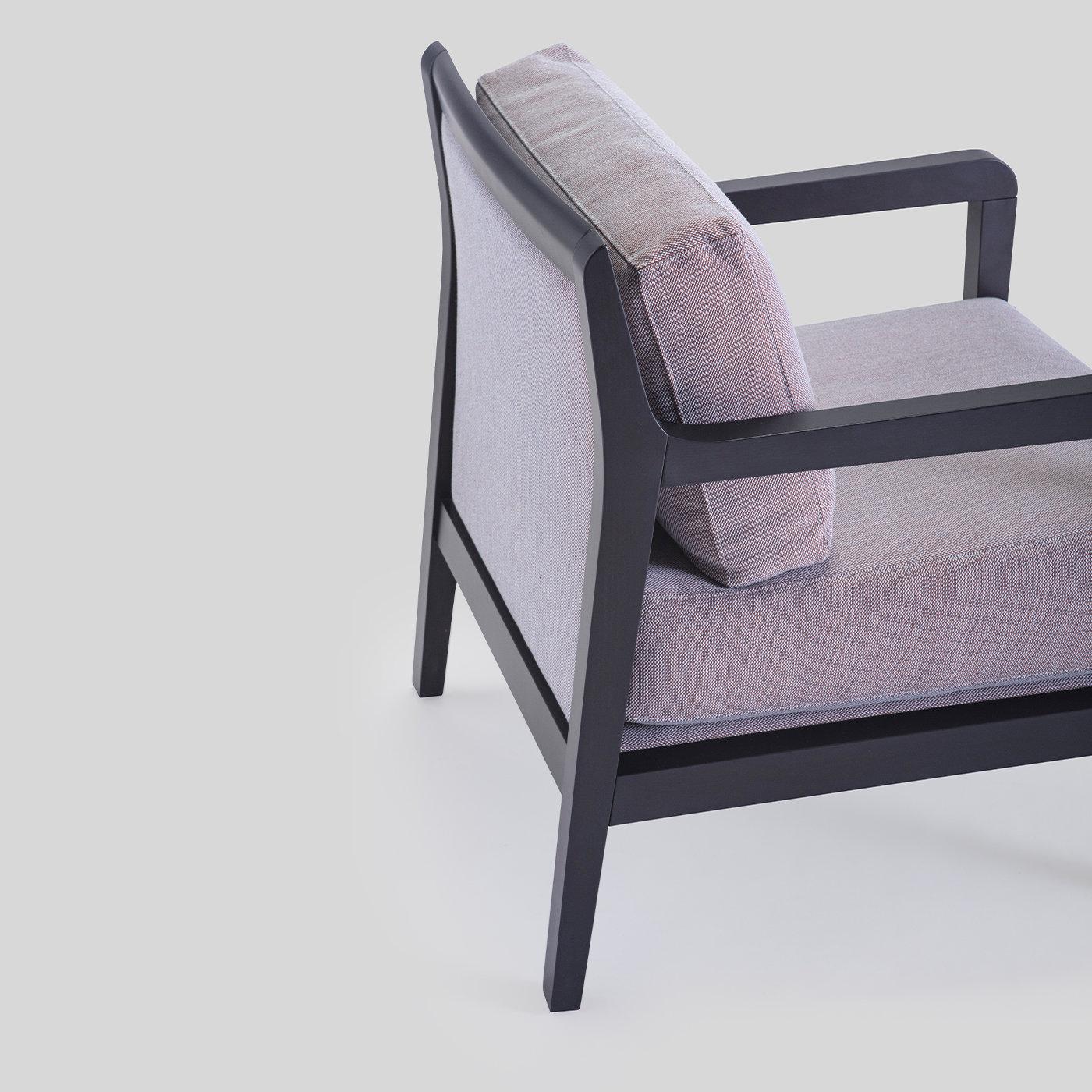 Italian Fully Lilac Lounge Armchair For Sale