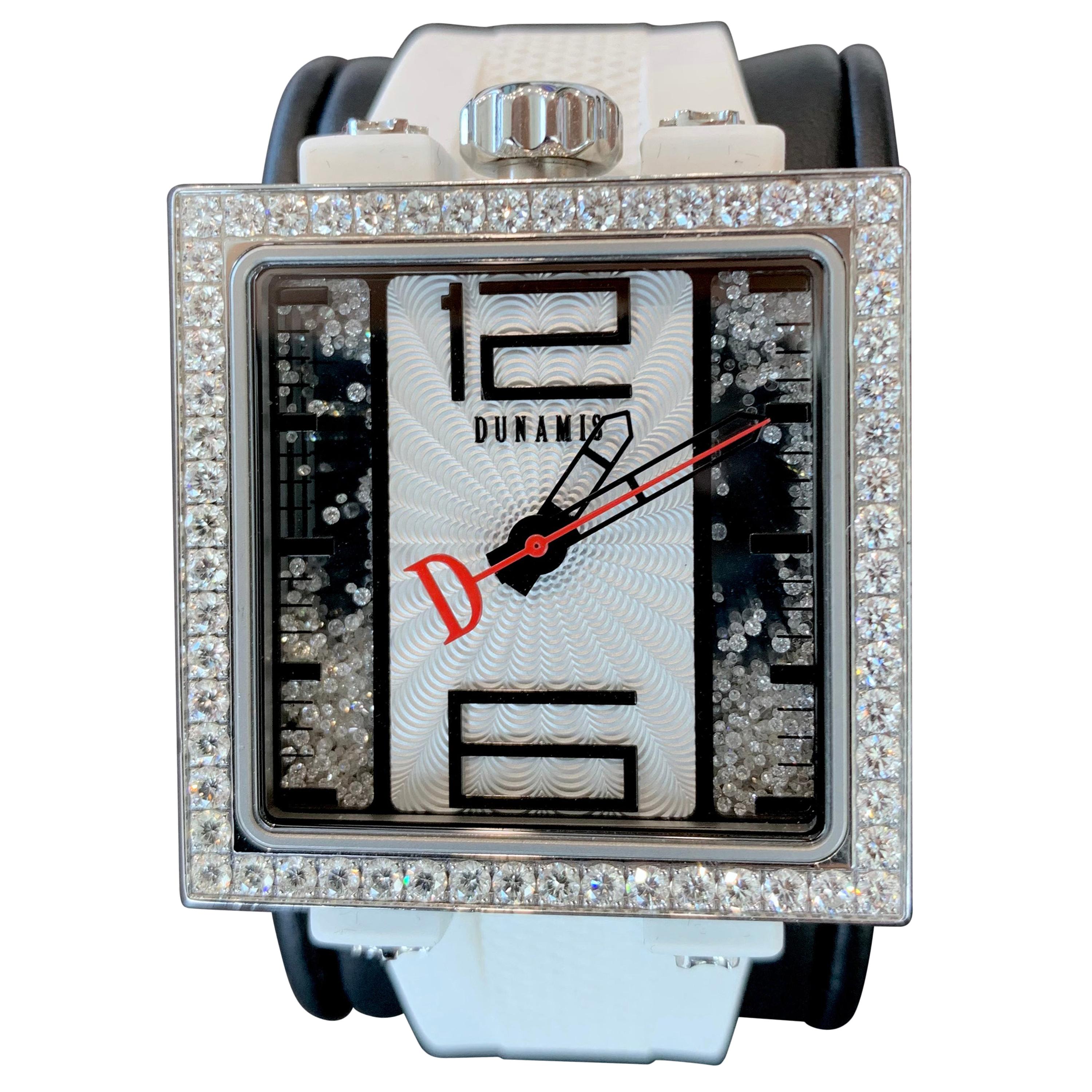 Fully Loaded White Diamond and Stainless Steel Dunamis Pantheon For Sale