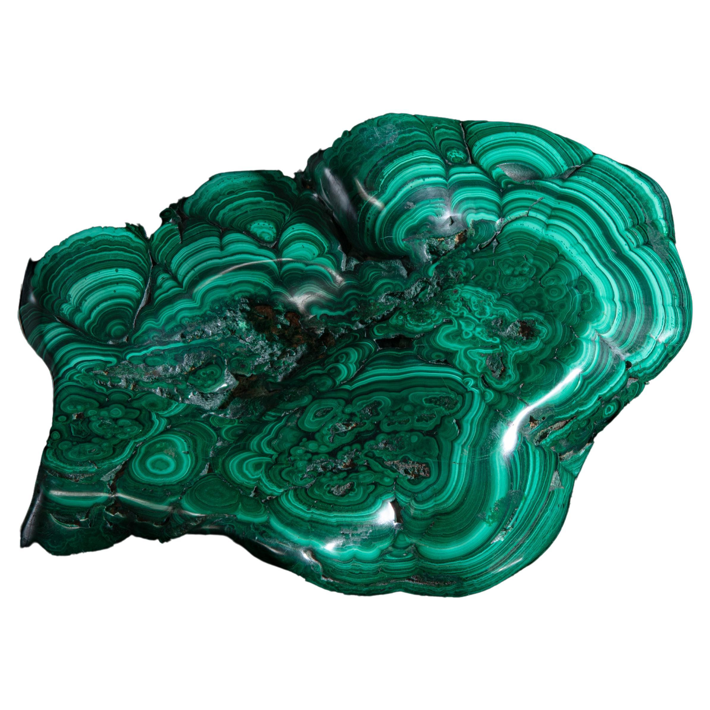 Fully polished malachite For Sale