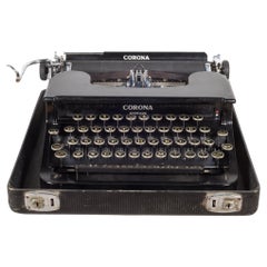 Antique Fully Refurbished Corona Sterling Typewriter, c.1936