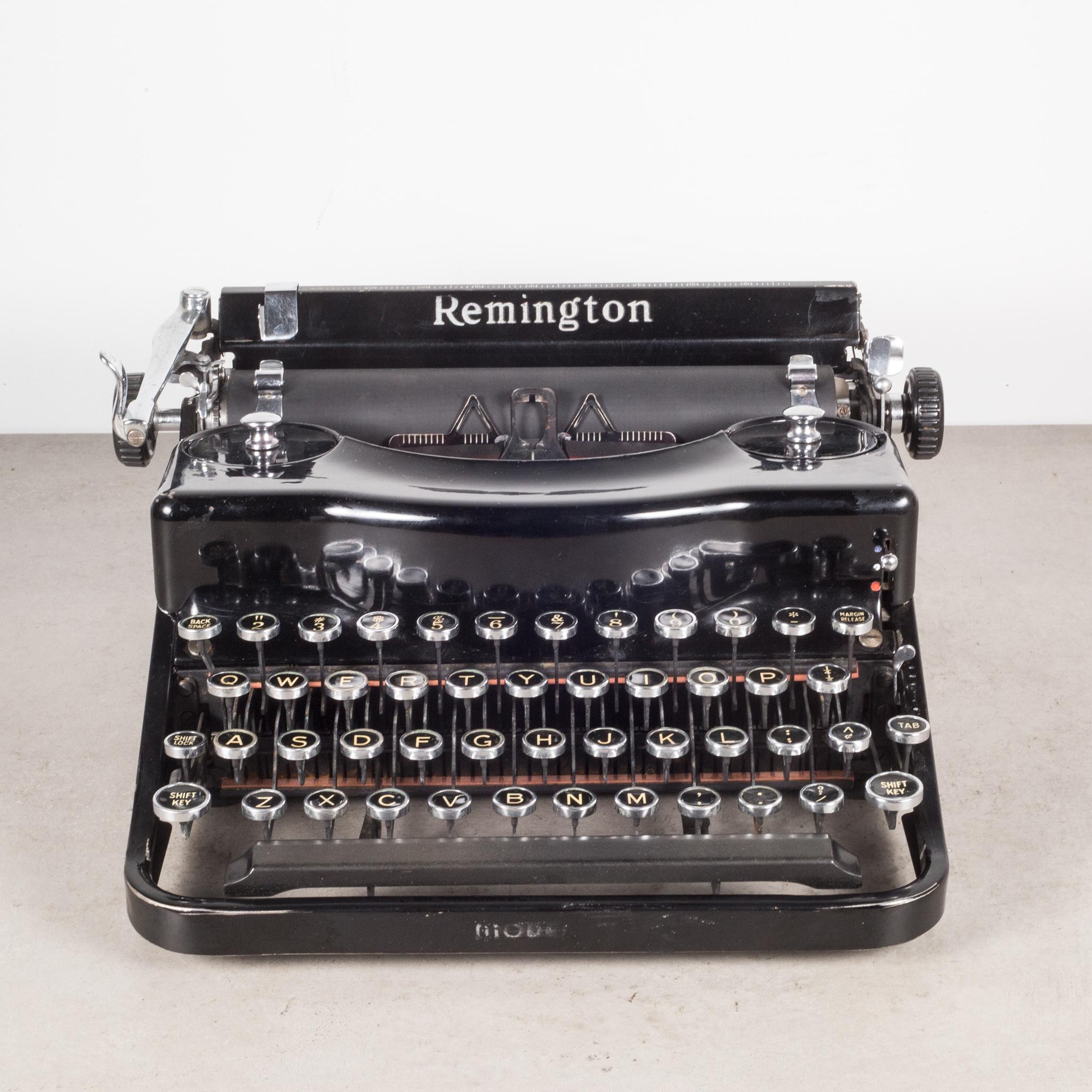 Art déco Machine à écrire Remington modèle 1 entièrement remise à neuf:: c.1938