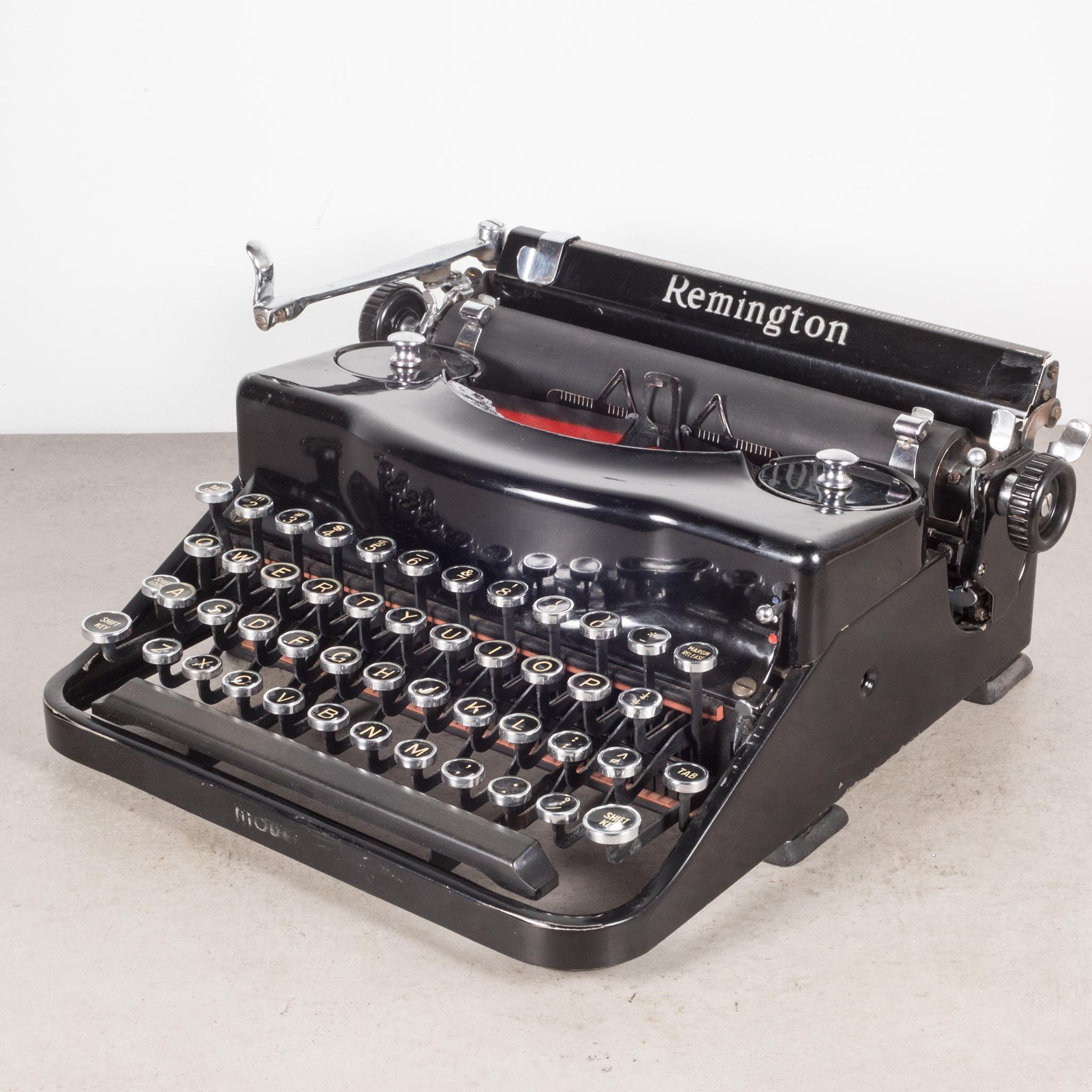 Art Deco Fully Refurbished Remington Model 1 Typewriter, c.1938
