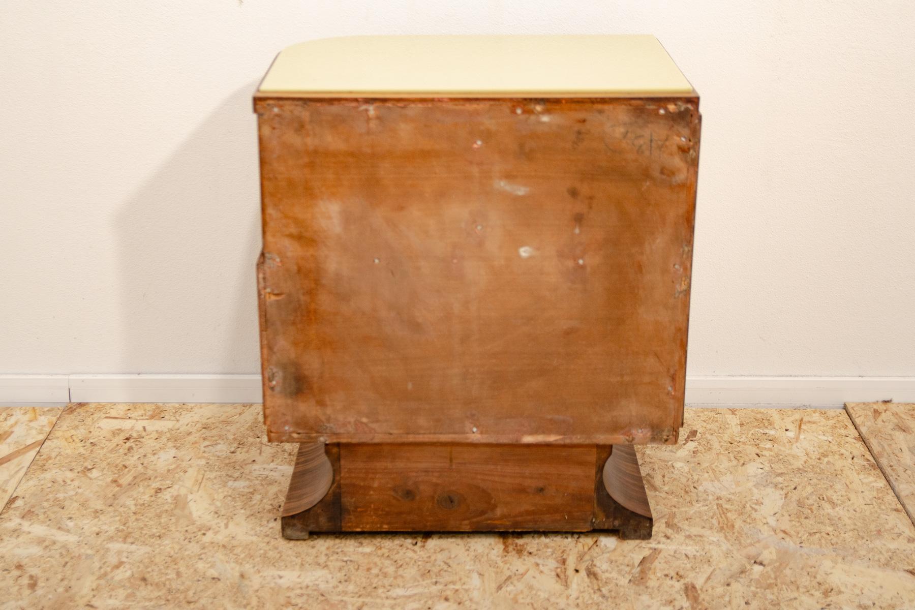 Fully renovated ART DECO bedside table, bar, Czechoslovakia 1930´s For Sale 11