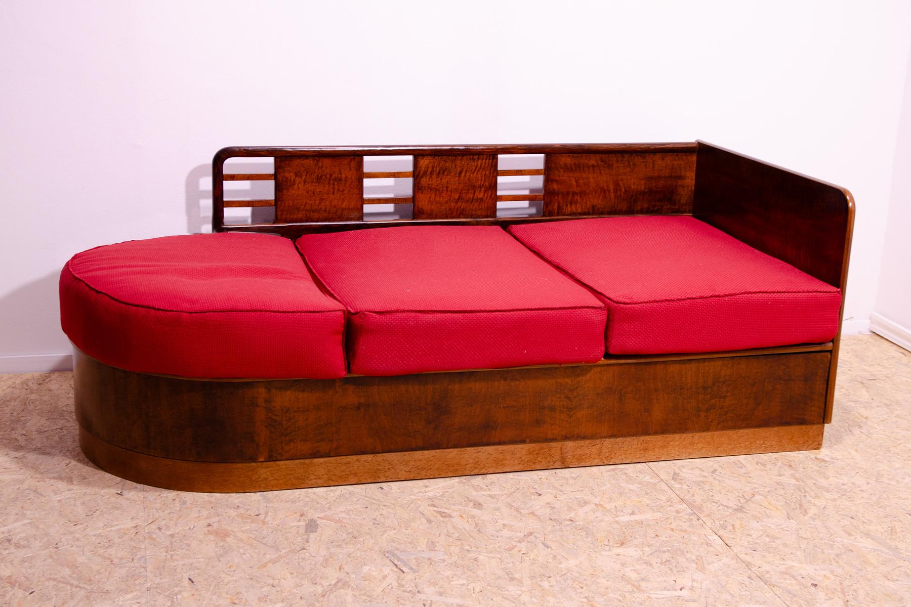 Art Deco Fully renovated ART DECO sofa, 1930´s, Czechoslovakia For Sale
