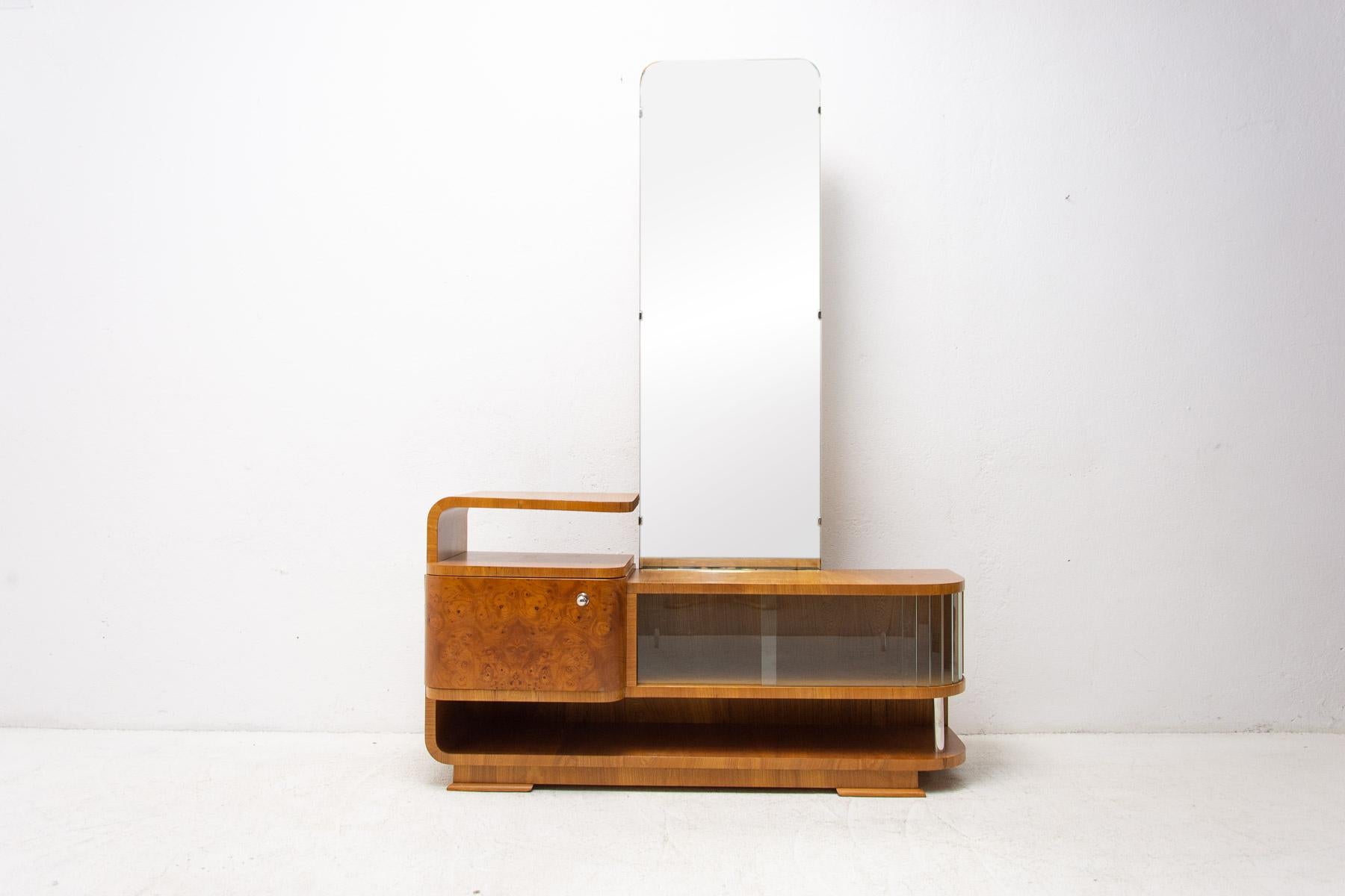 Fully Renovated Art Deco Walnut Dressing Table, 1940s For Sale 7