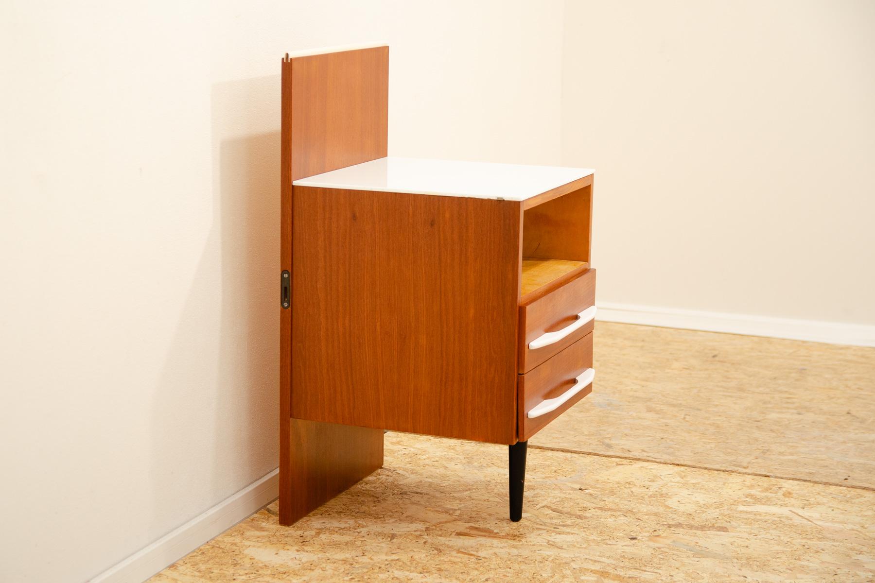 20th Century Fully renovated midcentury nightstand by Mojmír Požár, 1960´s, Czechoslovakia For Sale