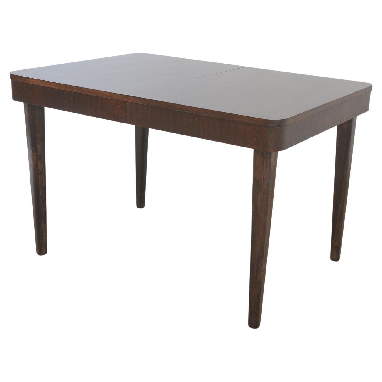 Fully renovated walnut folding dining table by Setona, 1950s For Sale