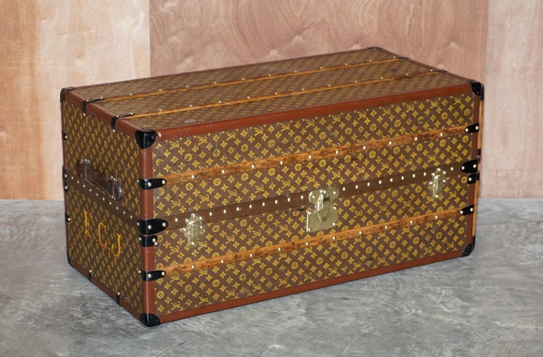 Trunk in Monogram from Louis Vuitton, 1950s for sale at Pamono