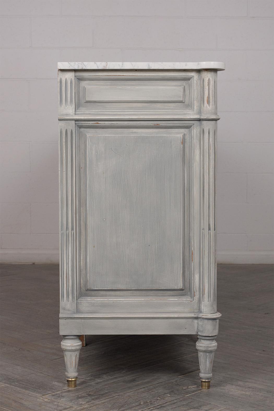 Fully Restored 1950s Louis XVI Style Buffet with Marble Top 3