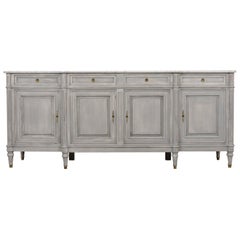 Fully Restored 1950s Louis XVI Style Buffet with Marble Top