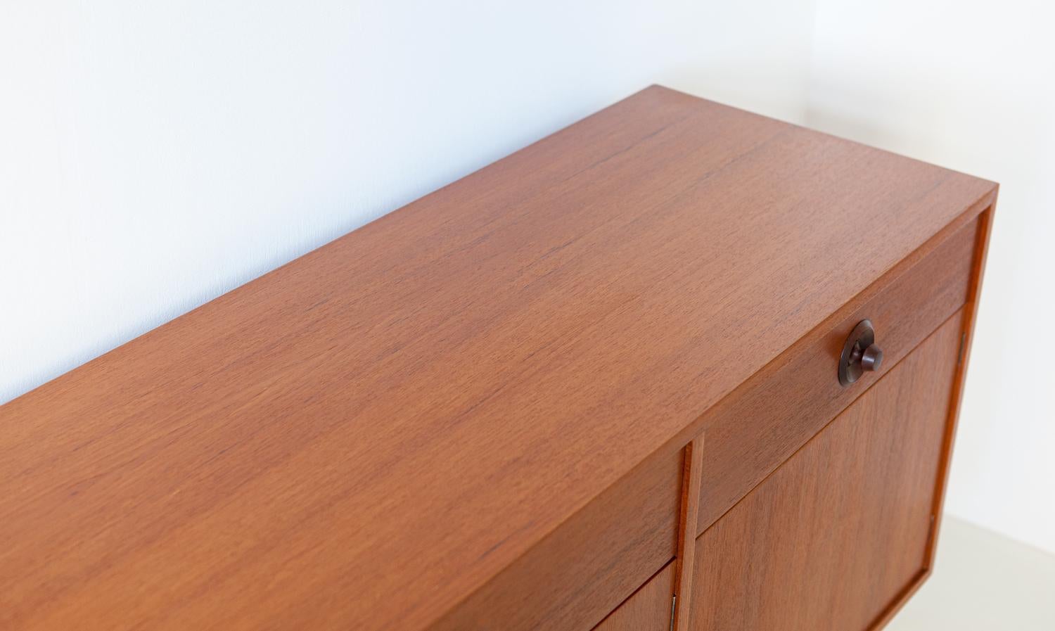 Mid-20th Century Fully Restored 1960s Italian Teak Sideboard