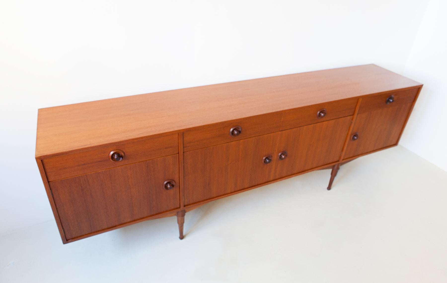 Fully Restored 1960s Italian Teak Sideboard 1