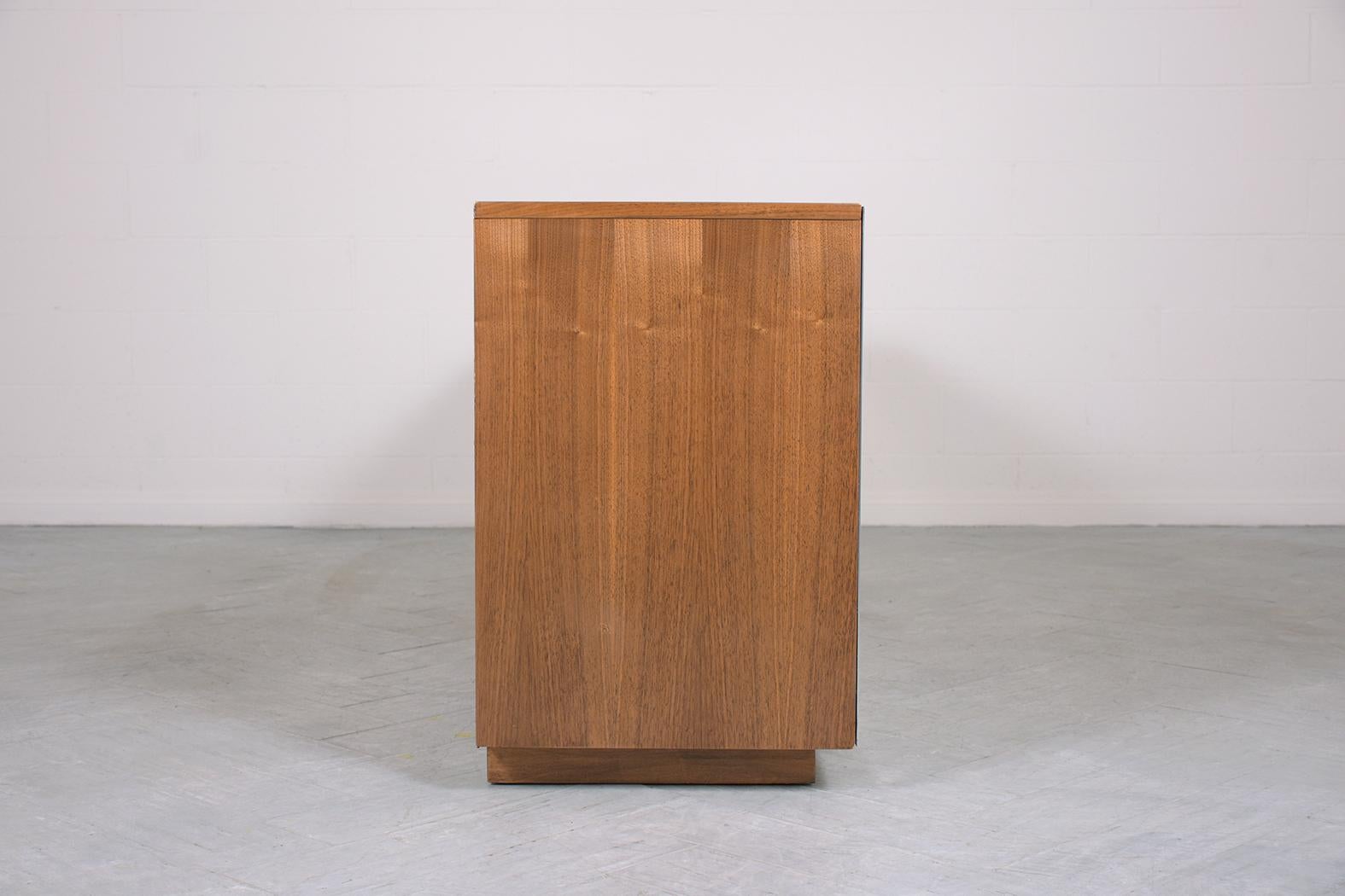 Restored Mid-Century Modern Walnut Chest of Drawers: 1960s Elegance For Sale 3