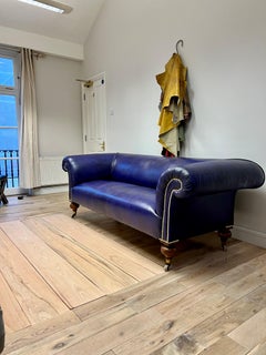 Fully Restored 19thC Chesterfield Sofa in Hand Dyed Leathers