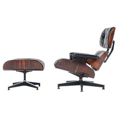 Fully Restored 1st Gen 1956 Eames Lounge Chair and Boot Glide Ottoman