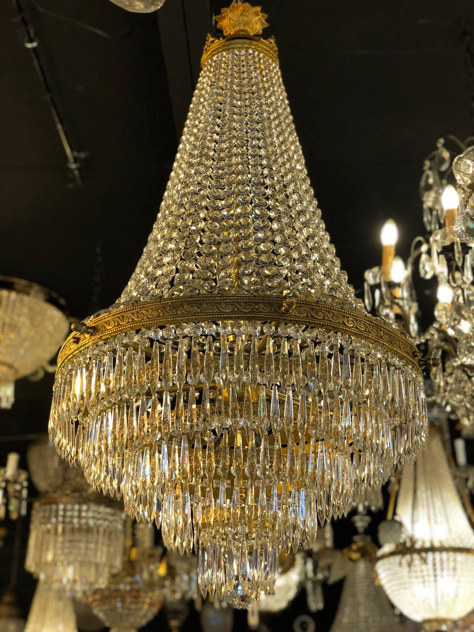 Fully restored Second Empire chandelier.