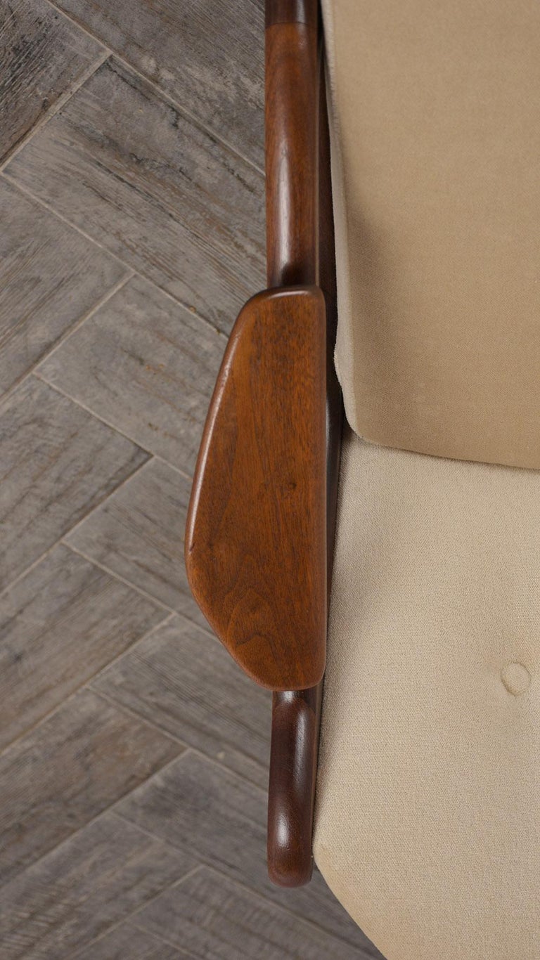 Fully Restored Adrian Pearsall Craft Paddle Single Lounge Chair For 