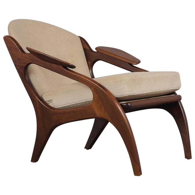 Fully Restored Adrian Pearsall Craft Paddle Single Lounge Chair For