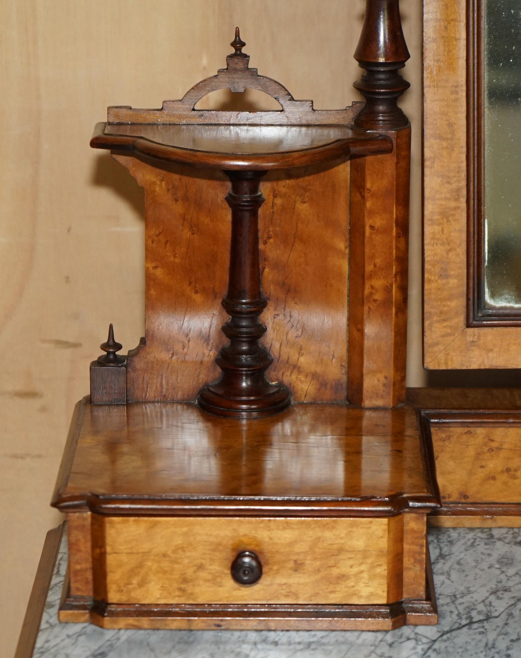 FULLY RESTORED AESTHETIC MOVEMENT AMBOYNA EBONY ANTiQUE VICTORIAN DRESSING TABLE For Sale 2
