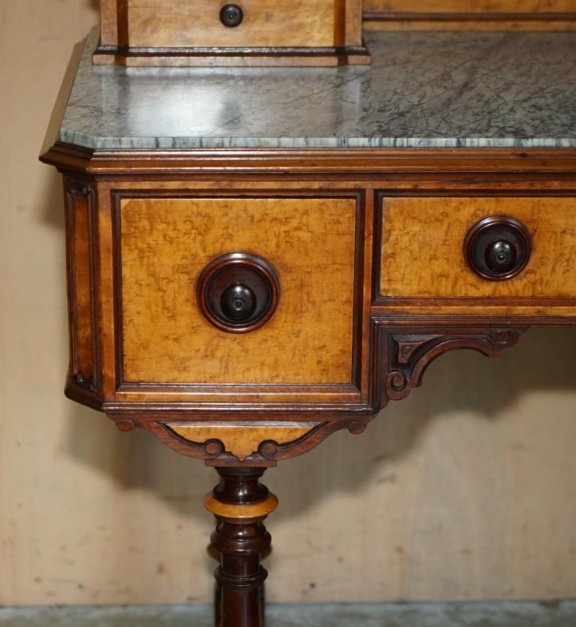 English FULLY RESTORED AESTHETIC MOVEMENT AMBOYNA EBONY ANTiQUE VICTORIAN DRESSING TABLE For Sale