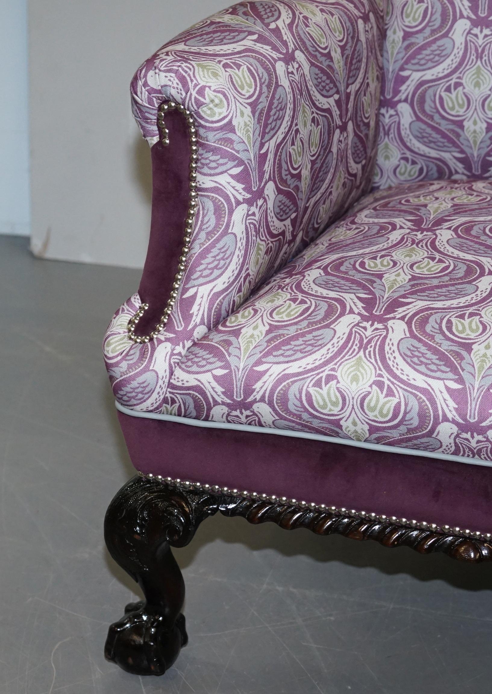 purple wing back chair