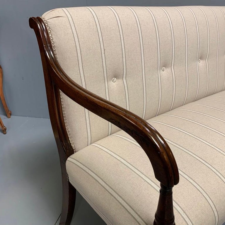 Window Seat Button Fully Restored and Upholstered Regency 2-Seat Button Back Window Seat ...