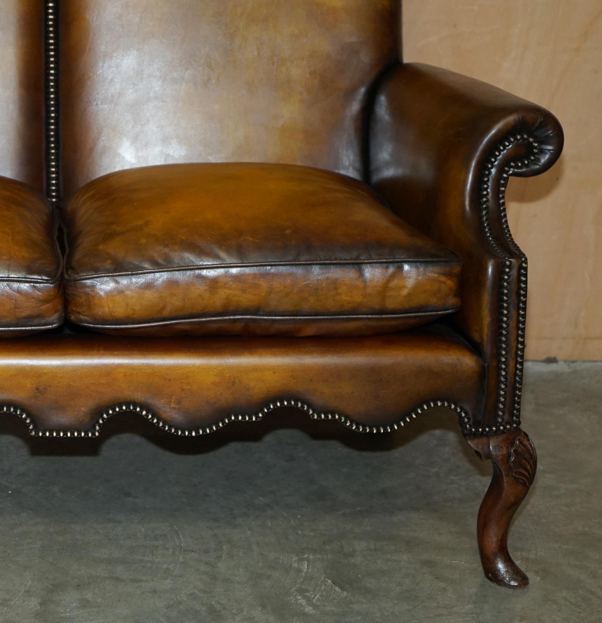 SOFA SETTEE ANTIQUE DE style GEORGE II, entièrement rénovée, 1880 en vente 3