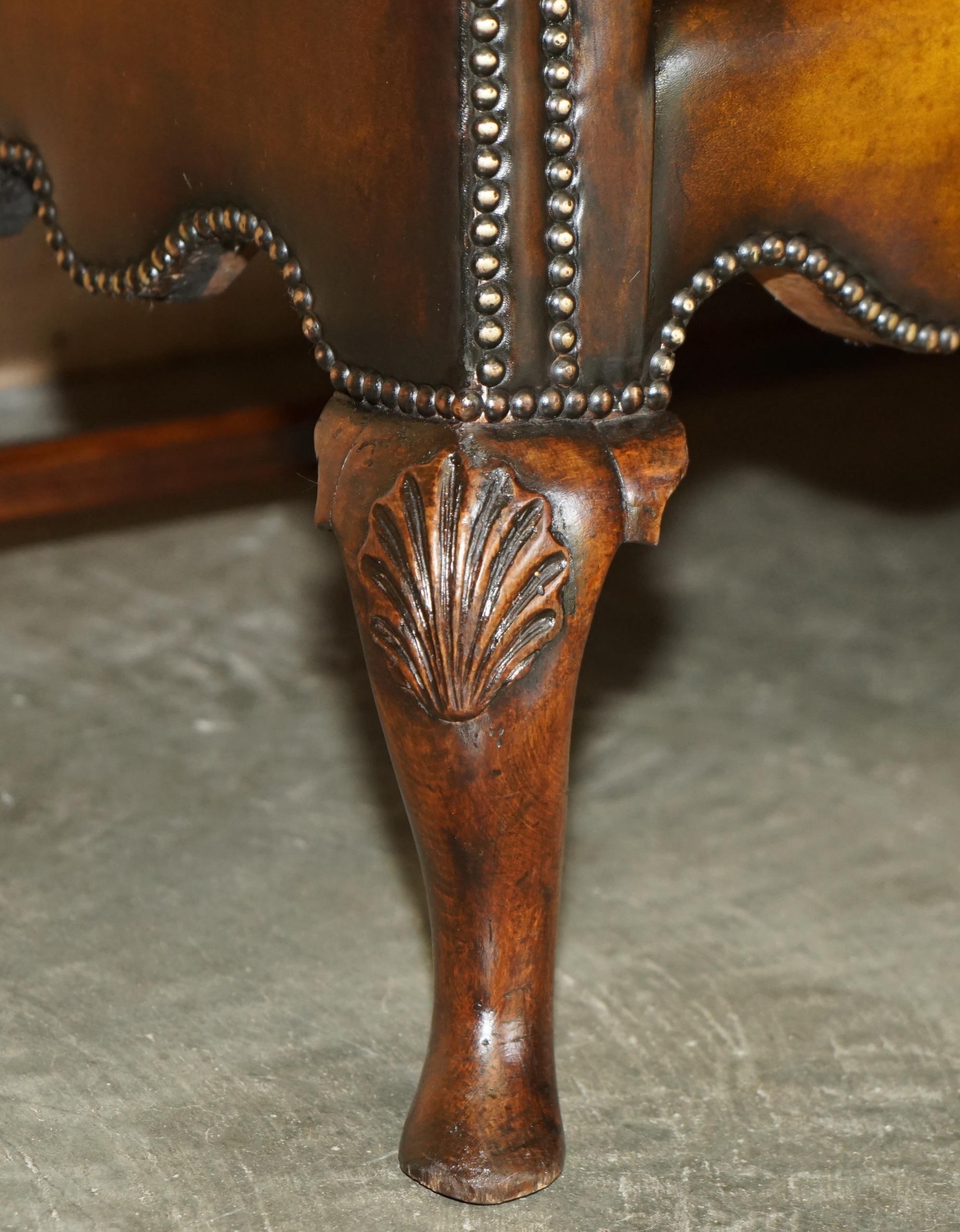 SOFA SETTEE ANTIQUE DE style GEORGE II, entièrement rénovée, 1880 en vente 4