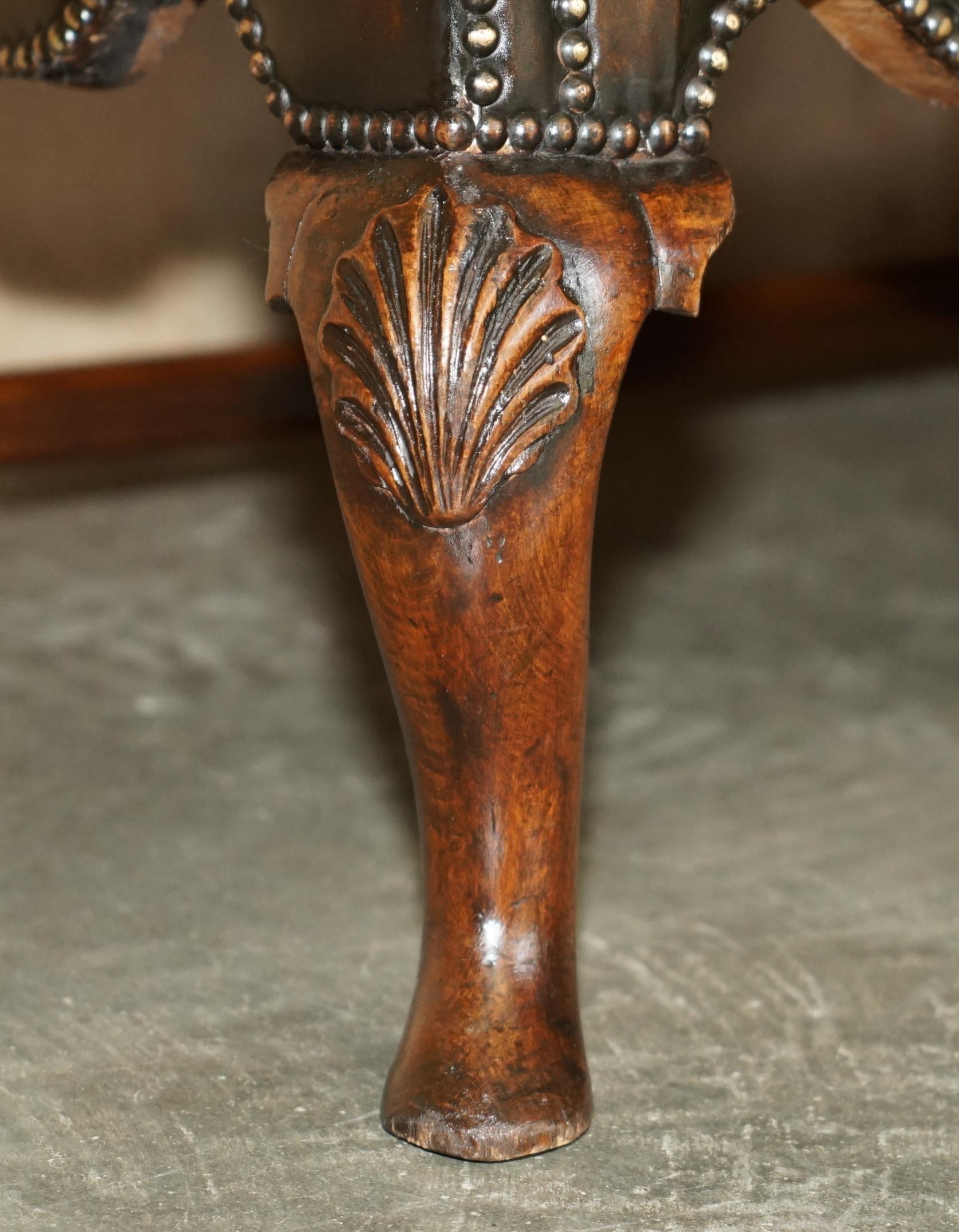 SOFA SETTEE ANTIQUE DE style GEORGE II, entièrement rénovée, 1880 en vente 5
