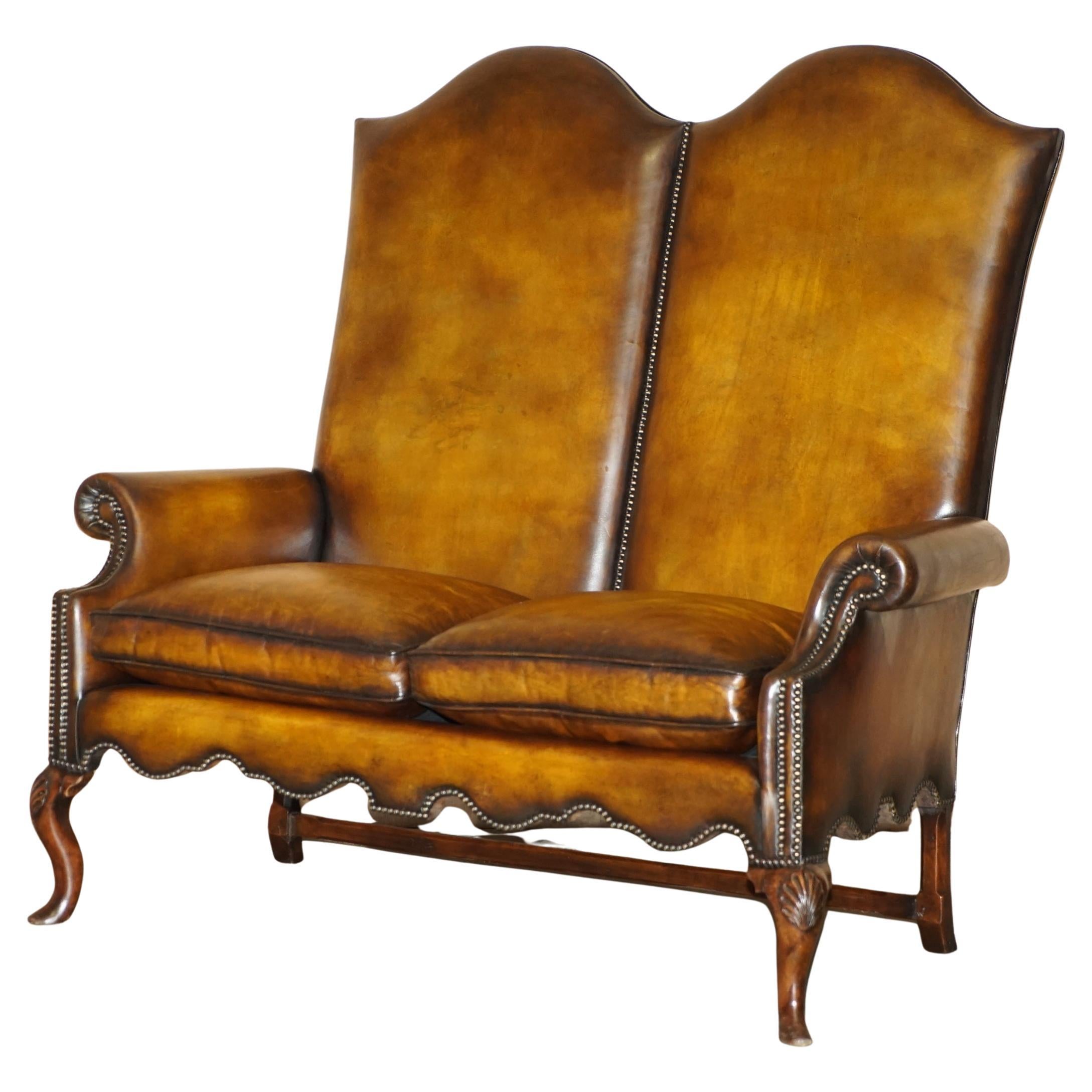 SOFA SETTEE ANTIQUE DE style GEORGE II, entièrement rénovée, 1880 en vente