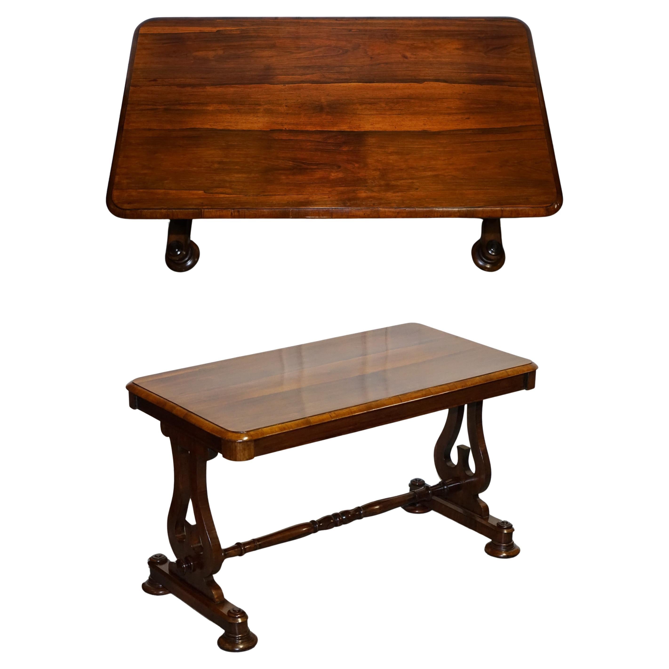 FULLY RESTORED ANTIQUE EARLY VICTORIAN HARDWOOD LIBRARY WRITiNG TABLE