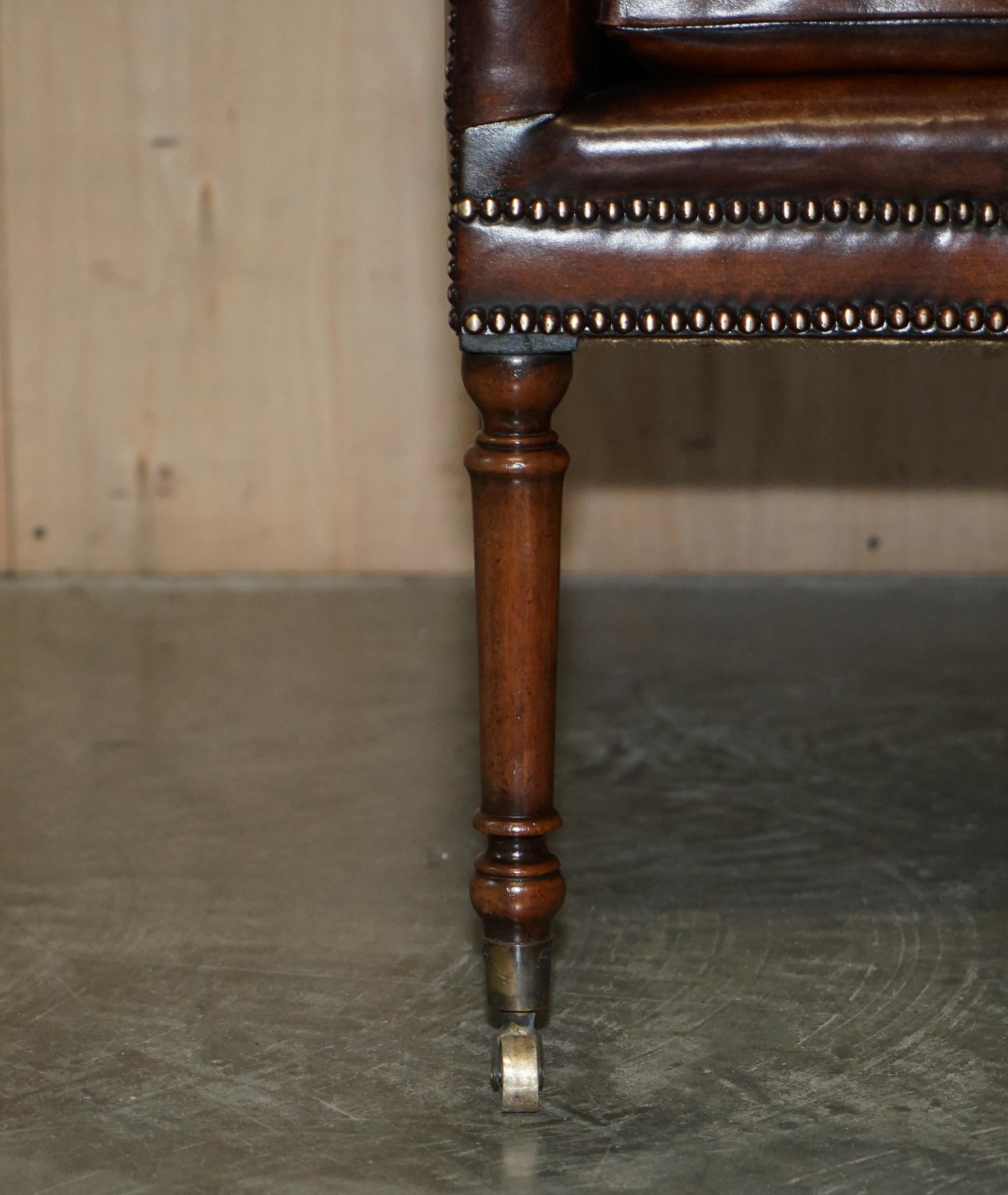 Vollständig restaurierter antiker Chesterfield-Sessel aus braunem Leder von George III. um 1780 im Angebot 1