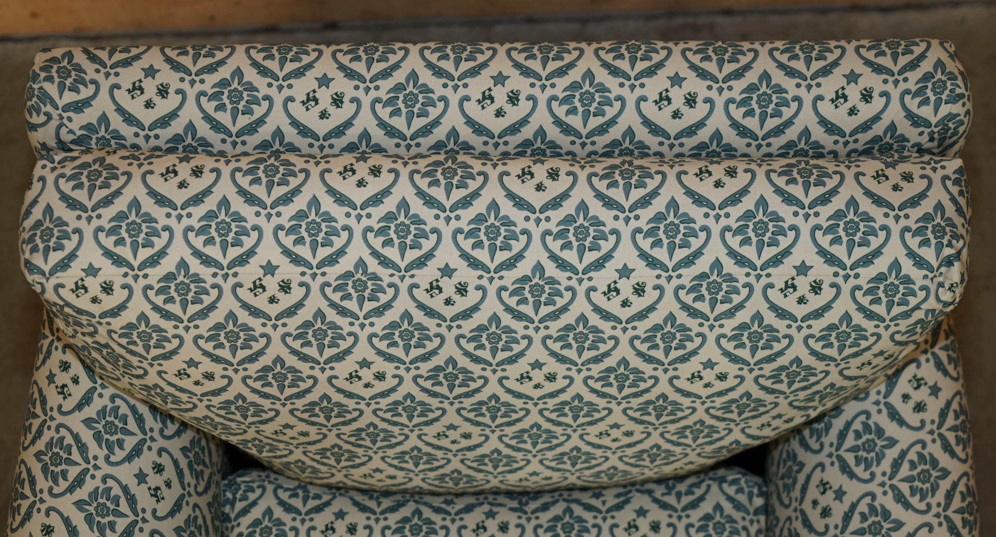 POLTRONA FACILE ORIGINALE DI Howard and Sons COMPLETAMENTE RESTAURATA IN TESSUTO DI CICCERATO in vendita 5