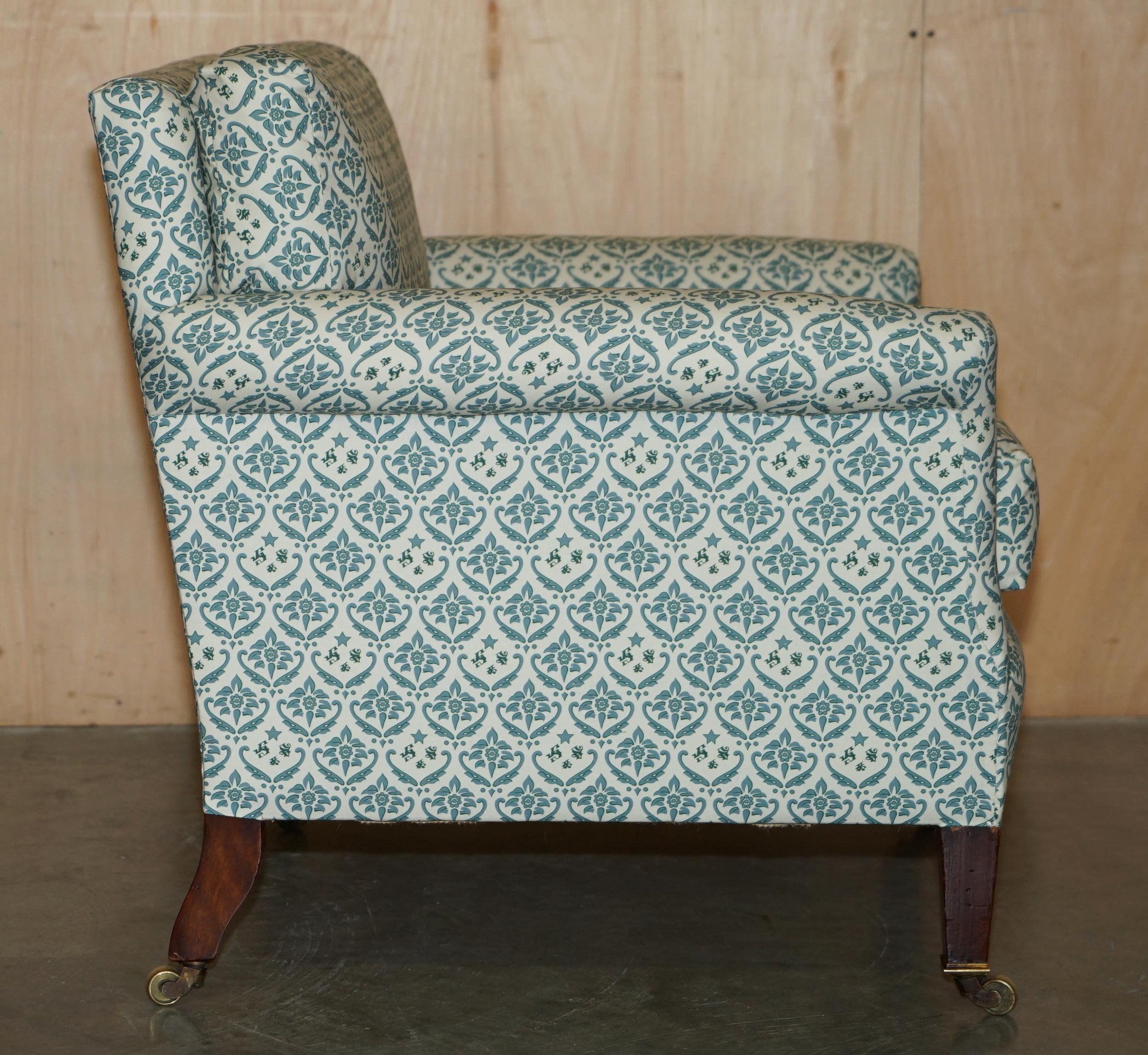 POLTRONA FACILE ORIGINALE DI Howard and Sons COMPLETAMENTE RESTAURATA IN TESSUTO DI CICCERATO in vendita 7