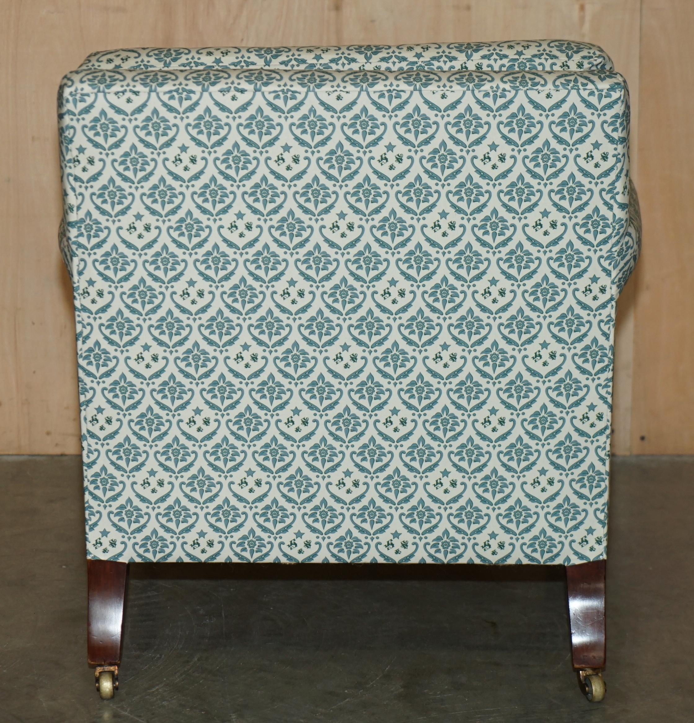 POLTRONA FACILE ORIGINALE DI Howard and Sons COMPLETAMENTE RESTAURATA IN TESSUTO DI CICCERATO in vendita 10