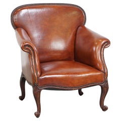 Fully restored antique sheepskin armchair