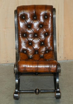 FULLY RESTORED ANTIQUE VICTORiAN AESTHETIC MOVEMENT CHESTERFIELD ROCKING CHAIR