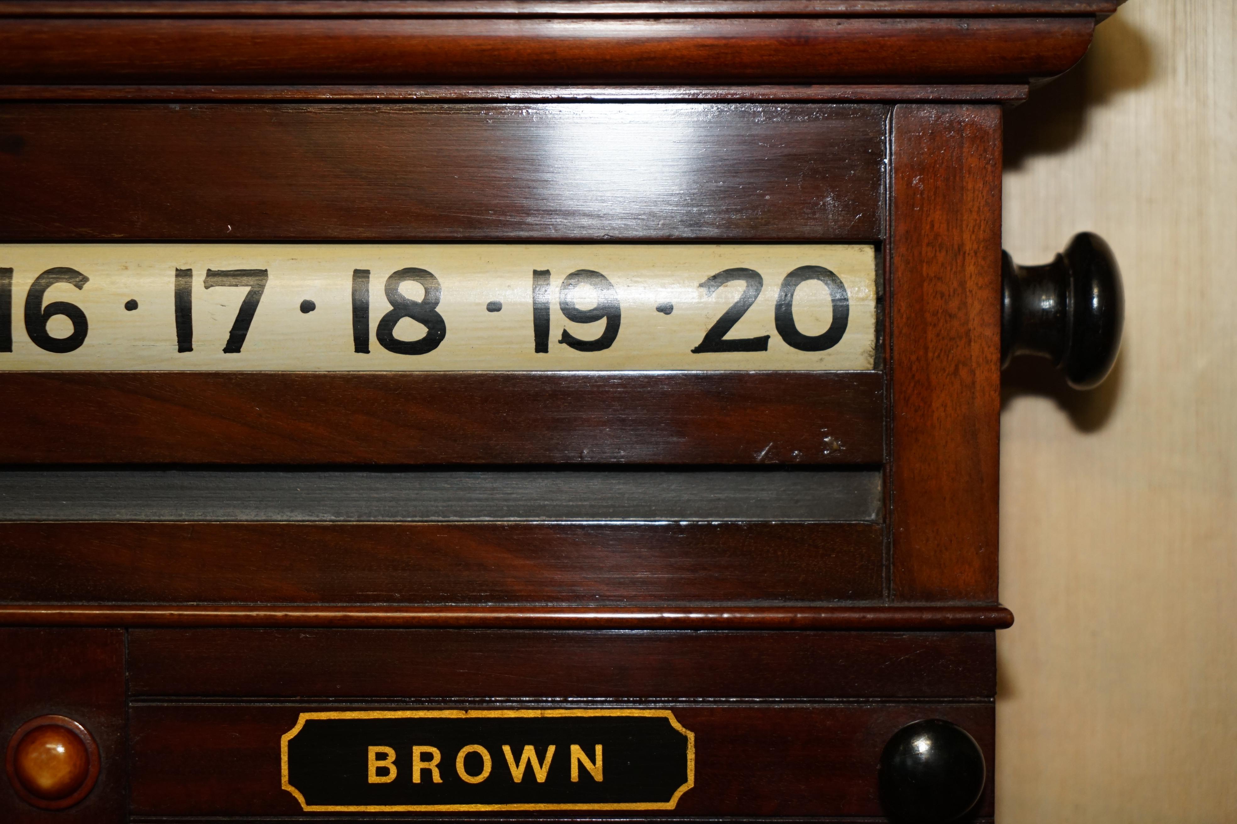 FULLY RESTORED ANTiQUE VICTORIAN BURROUGHES & WATTS LONDON SNOOKER SCOREBOARD For Sale 3