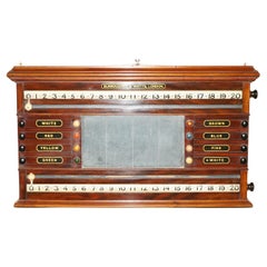 FULLY RESTORED ANTiQUE VICTORIAN BURROUGHES & WATTS LONDON SNOOKER SCOREBOARD