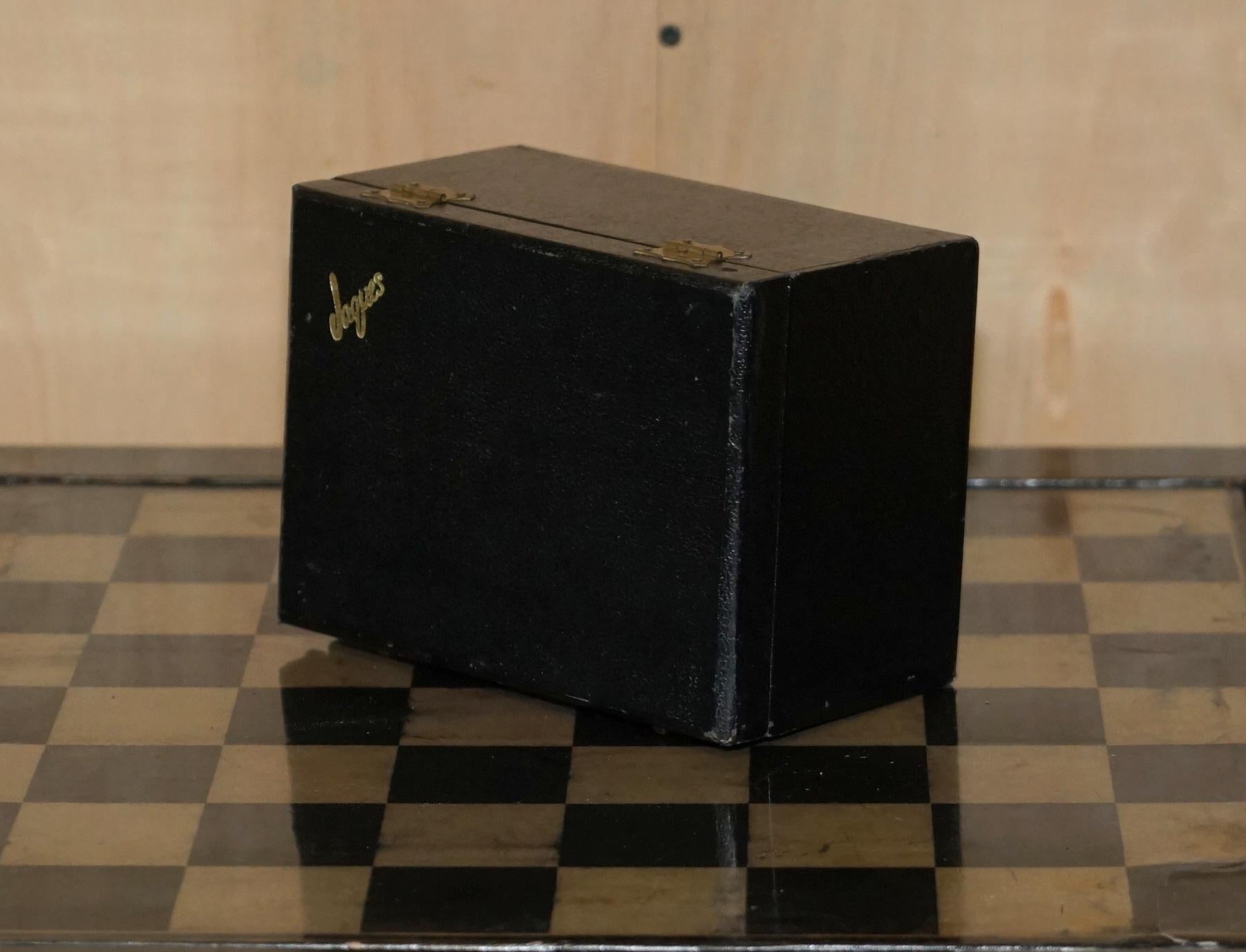 FULLY RESTORED ANTIQUE VICTORIAN JAQUES STAUNTON WEiGHTED CHESS PIECES SET 2