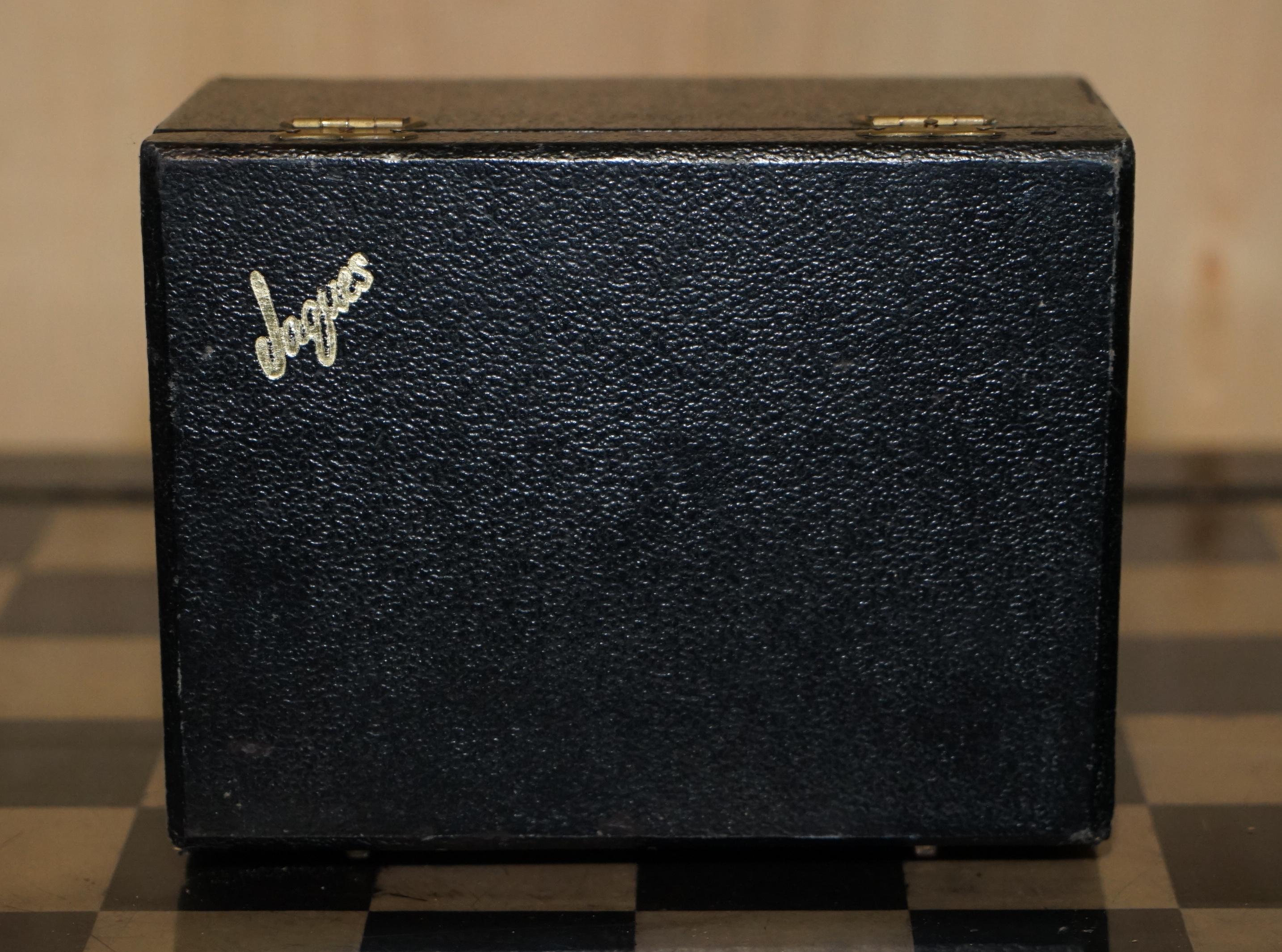 FULLY RESTORED ANTIQUE VICTORIAN JAQUES STAUNTON WEiGHTED CHESS PIECES SET 3