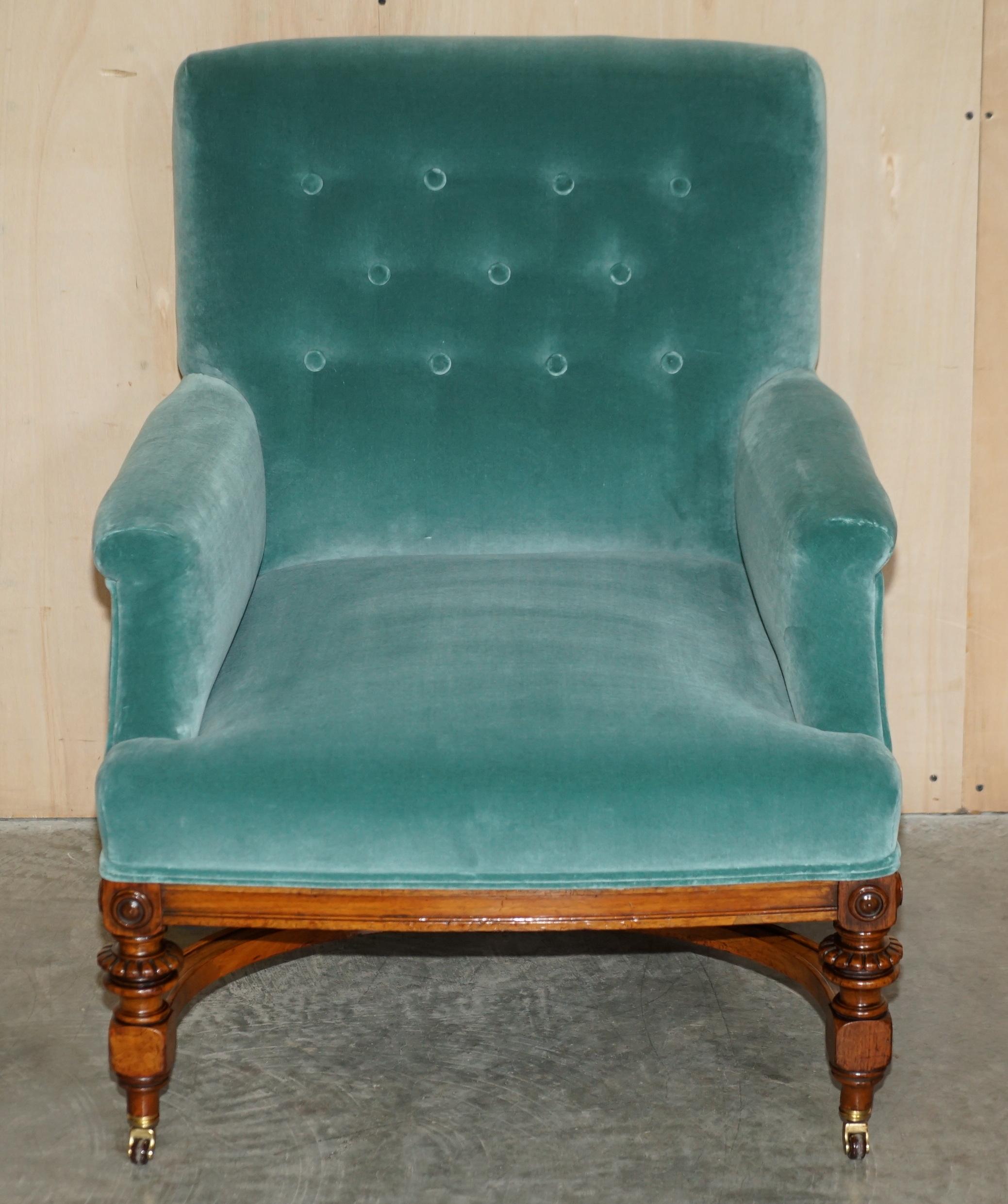 Royal House Antiques

Royal House Antiques is delighted to offer for sale this super rare, fully restored William & Mary style, Antique Victorian Chesterfield armchair upholstered with Mulberry aqua green velvet upholstery

Please note the delivery