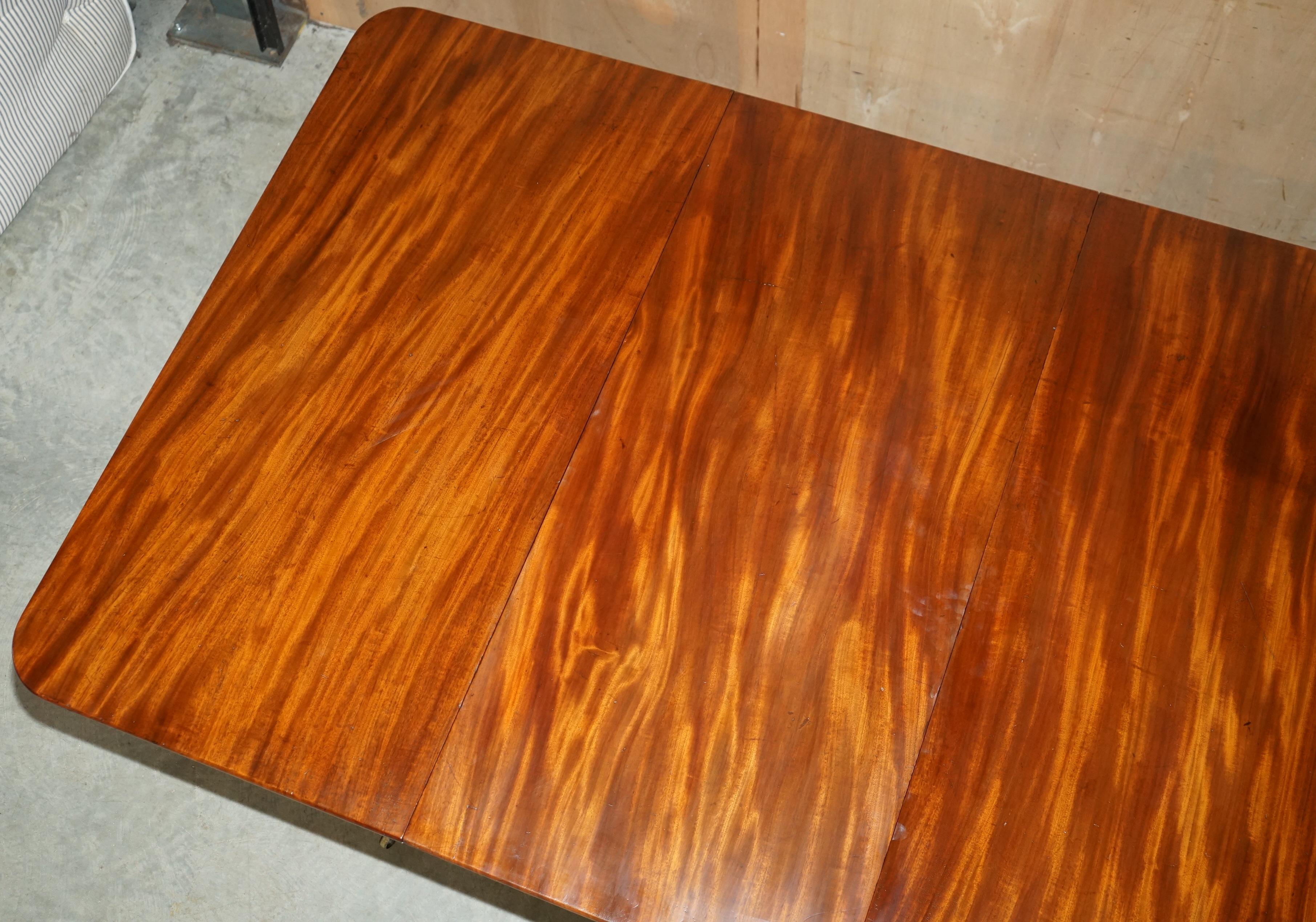 FULLY RESTORED ANTiQUE WILLIAM IV CIRCA 1830 4-12 PERSON EXTENDING DINING TABLE For Sale 5
