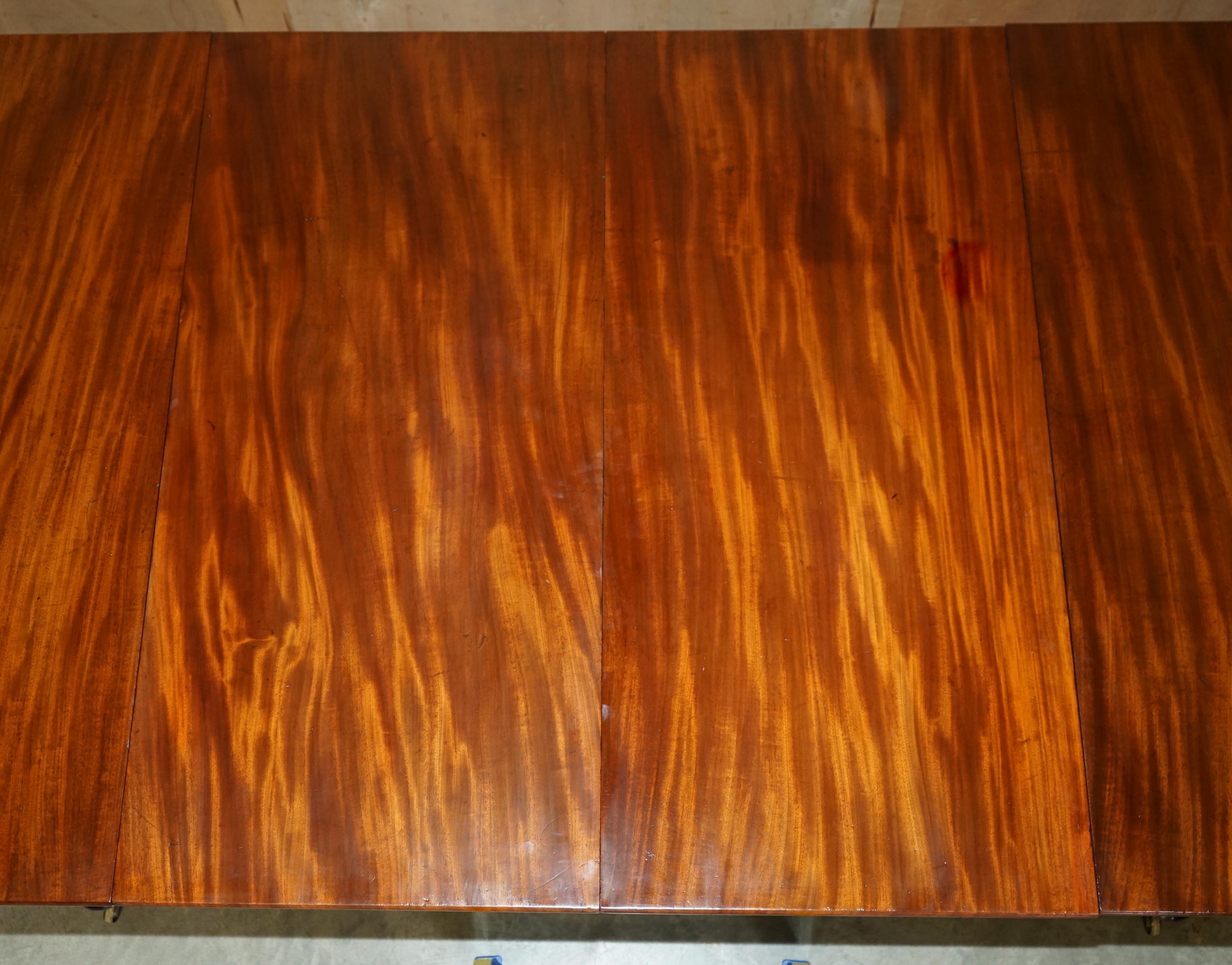 FULLY RESTORED ANTiQUE WILLIAM IV CIRCA 1830 4-12 PERSON EXTENDING DINING TABLE For Sale 6