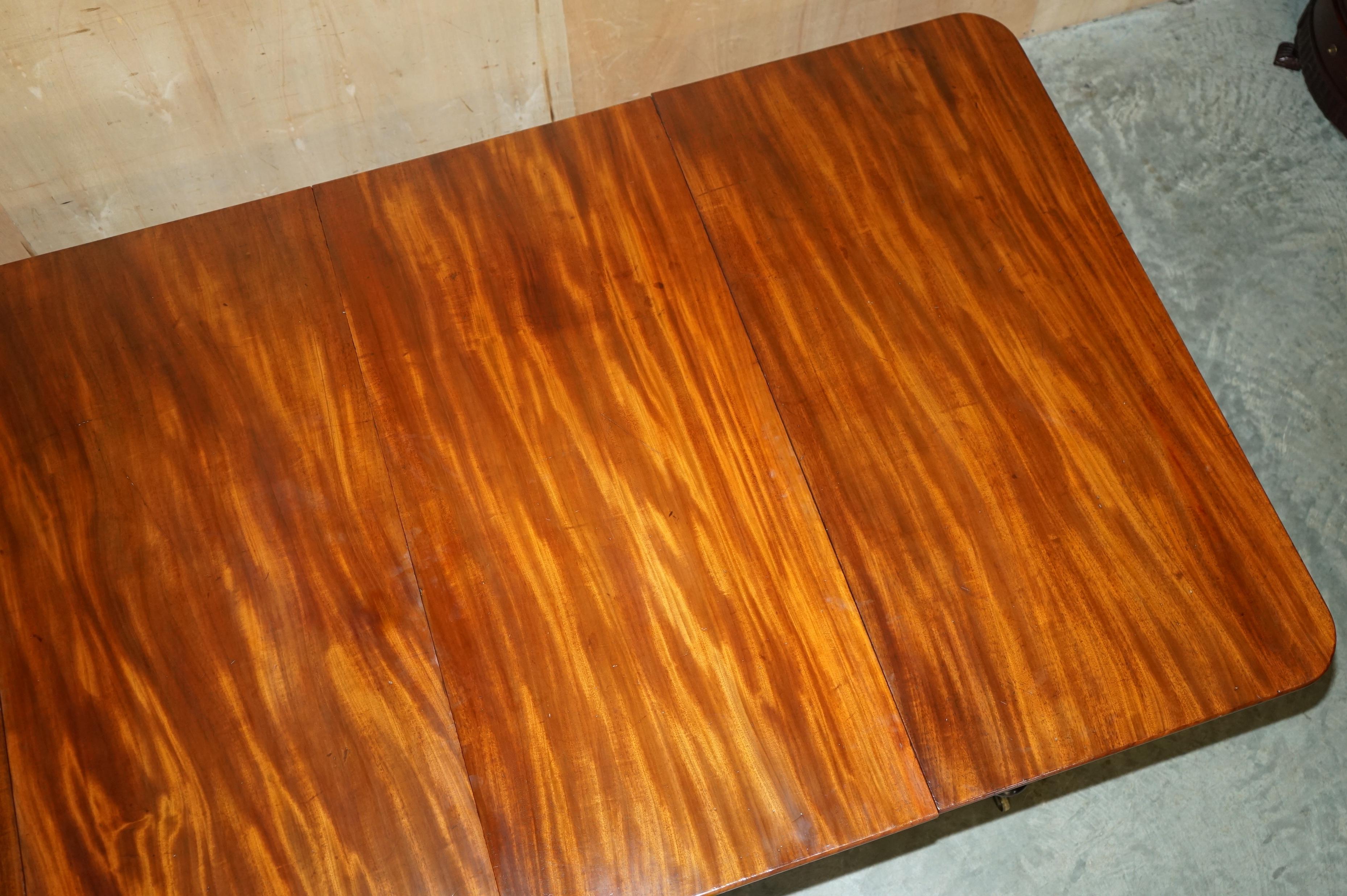 FULLY RESTORED ANTiQUE WILLIAM IV CIRCA 1830 4-12 PERSON EXTENDING DINING TABLE For Sale 7