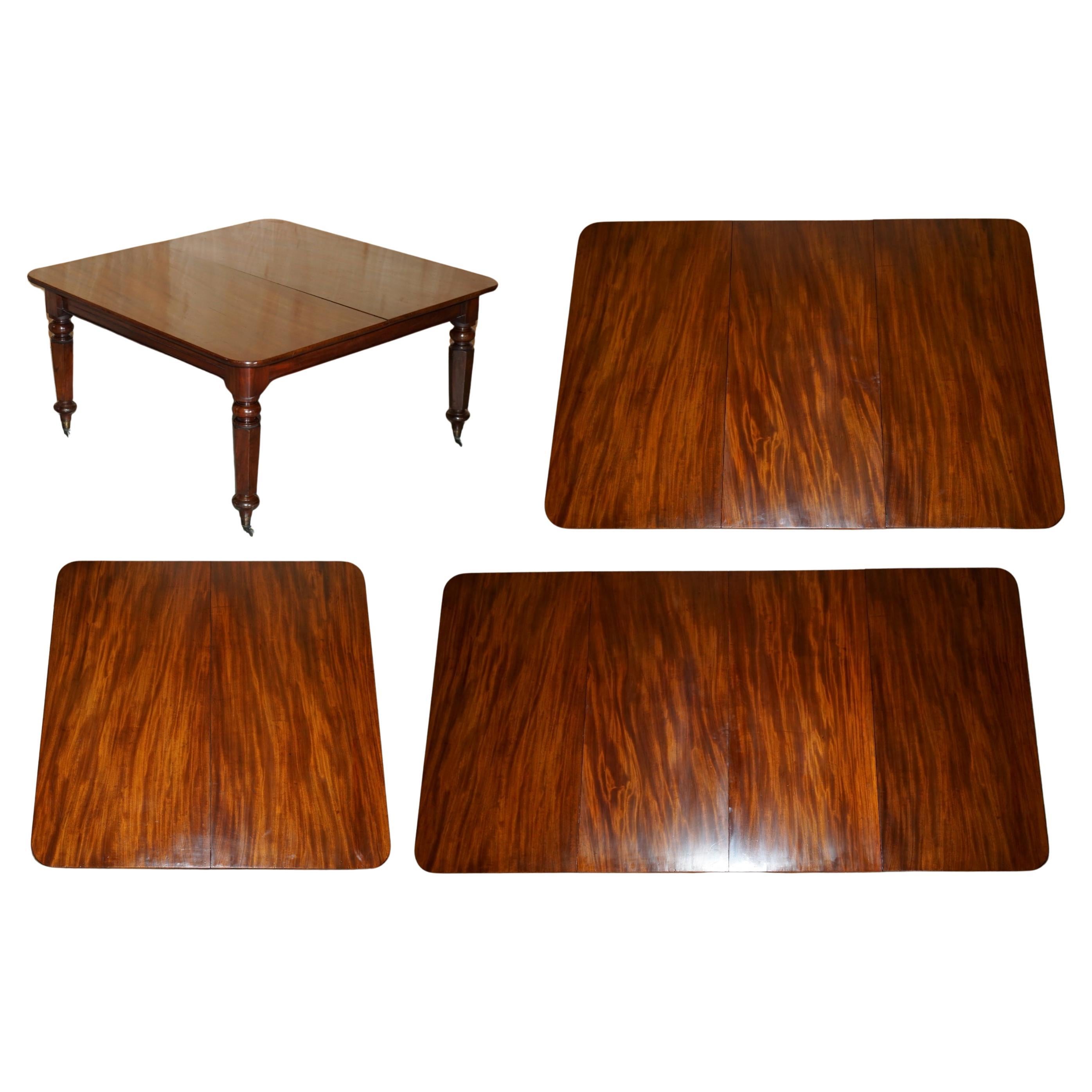 FULLY RESTORED ANTiQUE WILLIAM IV CIRCA 1830 4-12 PERSON EXTENDING DINING TABLE For Sale