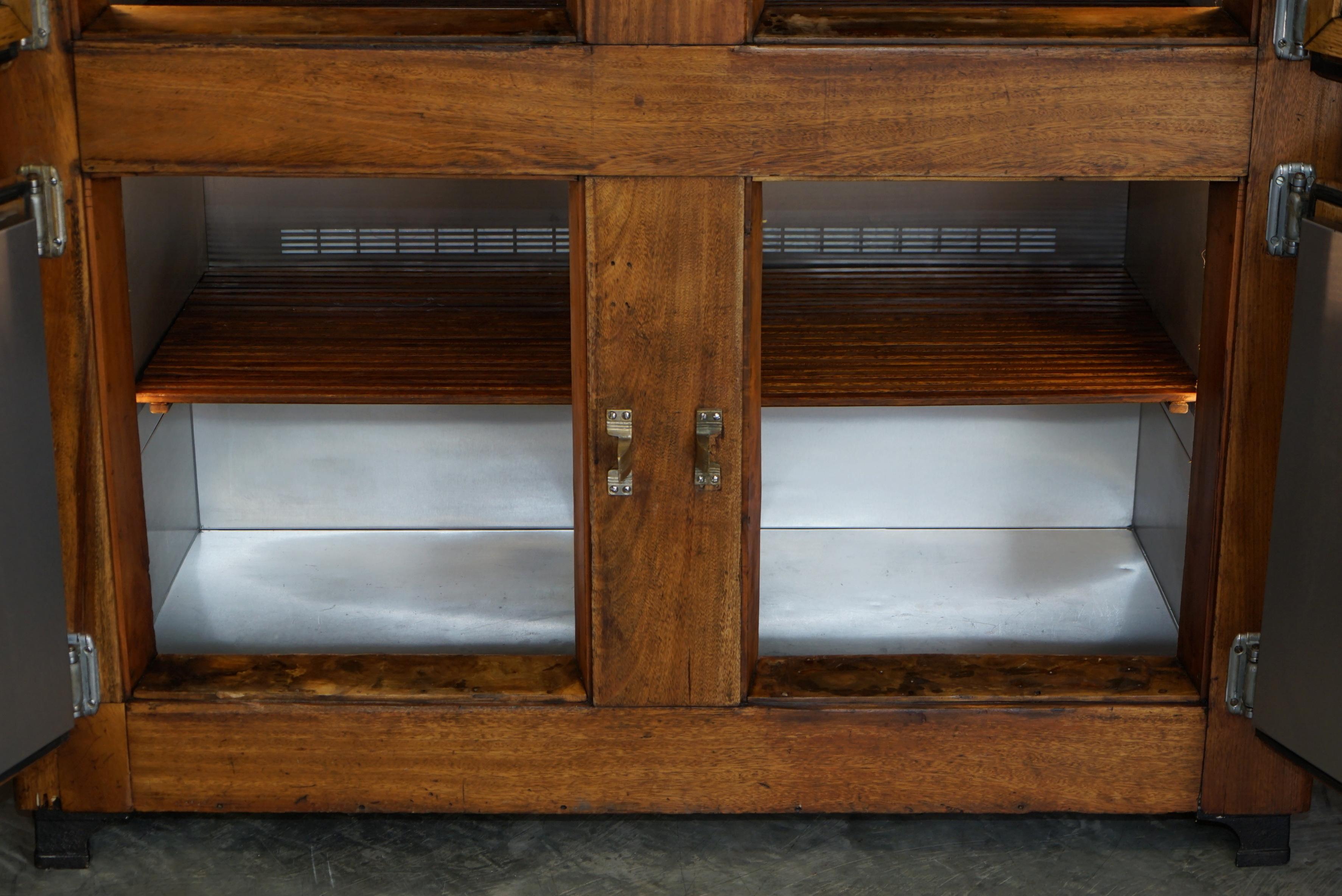 Hand-Crafted Fully Restored Argentinian Antique Oak Fridge Brand New Refrigeration System