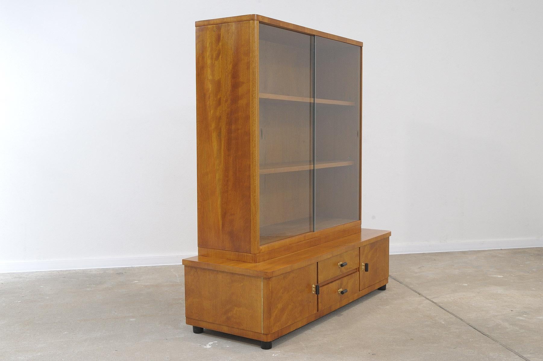  Fully restored ART DECO bookcase, 1930´s, Czechoslovakia For Sale 11